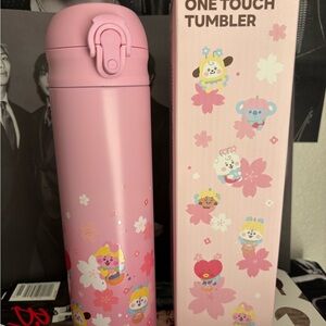 Pink Sakura Character One-Touch Tumbler
